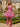 Bow Satin Puffy Bridal Ball Gown Bridal Mini Prom Dress - Hot Pink