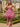 Bow Satin Puffy Bridal Ball Gown Bridal Mini Prom Dress - Hot Pink