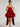 Bow Satin Puffy Bridal Ball Gown Bridal Mini Prom Dress - Red