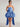 Bow Satin Puffy Bridal Ball Gown Bridal Mini Prom Dress - Blue