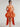 Bow Satin Puffy Bridal Ball Gown Bridal Mini Prom Dress - Orange