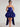 Bow Satin Puffy Bridal Ball Gown Bridal Mini Prom Dress - Royal Blue