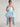 Bow Satin Puffy Bridal Ball Gown Bridal Mini Prom Dress - Baby Blue
