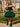 Bow Satin Puffy Bridal Ball Gown Bridal Mini Prom Dress - Emerald Green