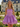 Bow Satin Puffy Bridal Ball Gown Bridal Mini Prom Dress - Lilac