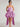 Bow Satin Puffy Bridal Ball Gown Bridal Mini Prom Dress - Lilac