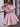 Hand Made Flower Pleated Mini Ball Gown Prom Dress - Pink