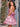 Bow Backless Pleated Satin Ruffle Mini Ball Gown Prom Dress - Pink