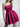 Waist Belt Strapless Satin Mini Ball Gown Prom Dress - Fuchsia