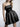 Waist Belt Strapless Satin Mini Ball Gown Prom Dress - Black
