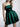 Waist Belt Strapless Satin Mini Ball Gown Prom Dress - Emerald Green