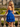 Cut Front Hot Fix Mini Tiered Ball Gown Prom Dress in Royal Blue ...