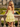 Cut Front Hot Fix Mini Tiered Ball Gown Prom Dress in Yellow
