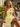 Cut Front Hot Fix Mini Tiered Ball Gown Prom Dress in Yellow