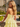 Cut Front Hot Fix Mini Tiered Ball Gown Prom Dress in Yellow