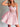 Crystal Sheer Bodice Boned Mini Ball Gown Prom Dress - Pink
