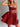 Crystal Sheer Bodice Boned Mini Ball Gown Prom Dress - Red