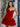 Pleated Mini Ball Gown Prom Dress With Ruffle-Red