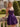 Lace Embroidery Puffy Mini Ball Gown Prom Dress - Grape