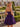 Lace Embroidery Puffy Mini Ball Gown Prom Dress - Grape