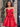 Pleated Bow Mini Ball Gown Prom Dress Satin-Red