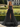 Beaded Ruffle Ball Gown Prom Dress With Split - Black