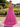 Beaded Ruffle Ball Gown Prom Dress With Split - Hot Pink