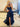 Lace Embroidery Boned Layered Ball Gown Prom Dress - Dark Blue
