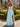 Cut Front Luxury Crystal Ruffle Long Ball Gown Prom Dress in Baby Blue