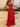 Cut Front Luxury Crystal Ruffle Ball Gown Prom Dress - Red