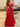 Cut Front Luxury Crystal Ruffle Ball Gown Prom Dress - Red