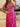 Cut Front Luxury Crystal Ruffle Ball Gown Prom Dress - Hot Pink