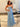 A-Line Cut Front Pleated Long Prom Dress - Baby Blue