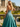 Bow Cut Front Bodice Crystal Long Ball Gown Prom Dress With Pockets in Turquoise