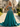 Bow Cut Front Bodice Crystal Long Ball Gown Prom Dress With Pockets in Turquoise
