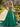Bow Cut Front Bodice Crystal Long Ball Gown Prom Dress With Pockets in Emerald Green