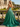 Bow Cut Front Bodice Crystal Long Ball Gown Prom Dress With Pockets in Emerald Green