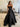 Bow Cut Front Bodice Crystal Ball Gown Prom Dress - Black