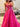 Bow Cut Front Bodice Crystal Ball Gown Prom Dress With Pockets - Hot Pink