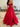 Bow Cut Front Bodice Crystal Ball Gown Prom Dress With Pockets - Red