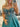 Bow Cut Front Bodice Crystal Ball Gown Prom Dress With Pockets - Turquoise