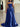 Strapless Ball Gown Prom Dress With Shawl - Royal Blue