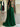 Strapless Ball Gown Prom Dress With Shawl - Emerald Green