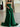 Strapless Ball Gown Prom Dress With Shawl - Emerald Green