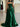 Strapless Ball Gown Prom Dress With Shawl - Emerald Green