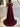 Detachable Sleeves Strapless Ball Gown Prom Dress - Burgundy