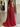 Strapless Ball Gown Prom Dress With Shawl - Red