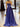 Two Pieces Strapless Bodice Ball Gown Long Prom Dress - Royal Blue
