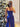 Two Pieces Strapless Bodice Ball Gown Long Prom Dress - Royal Blue