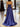 Two Pieces Strapless Bodice Ball Gown Long Prom Dress - Royal Blue